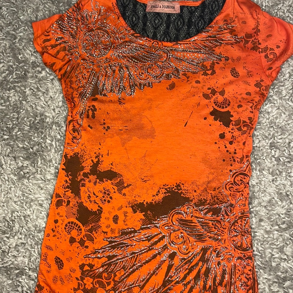 A032 Angels & Diamonds western top